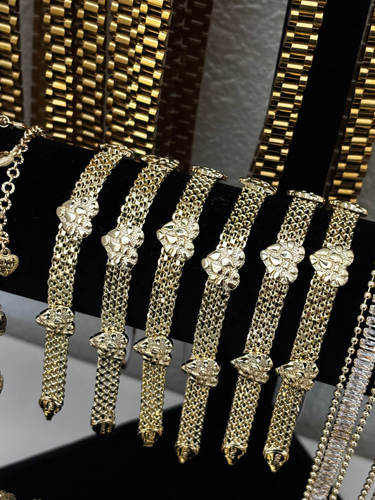 MULTI HEART NUGGET BRACELET