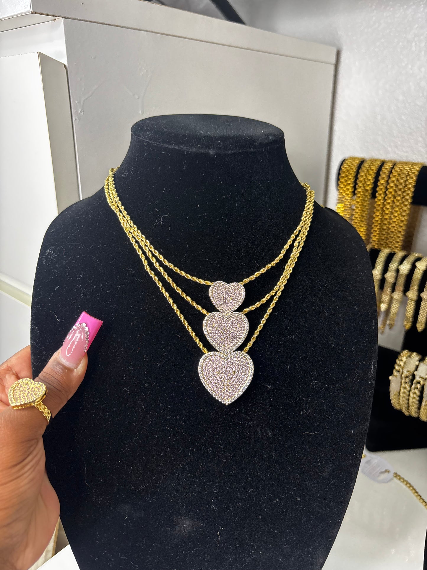 HEART BLING NECKLACES