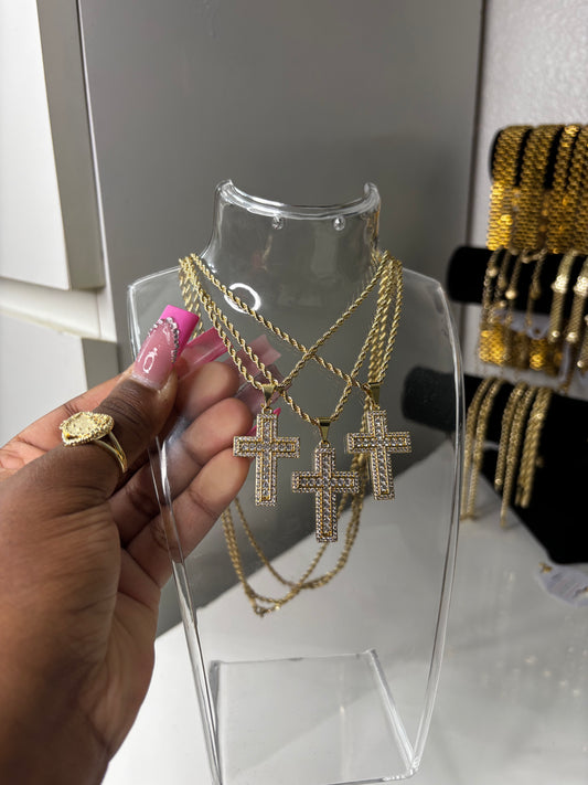 BLING CROSS NECKLACE