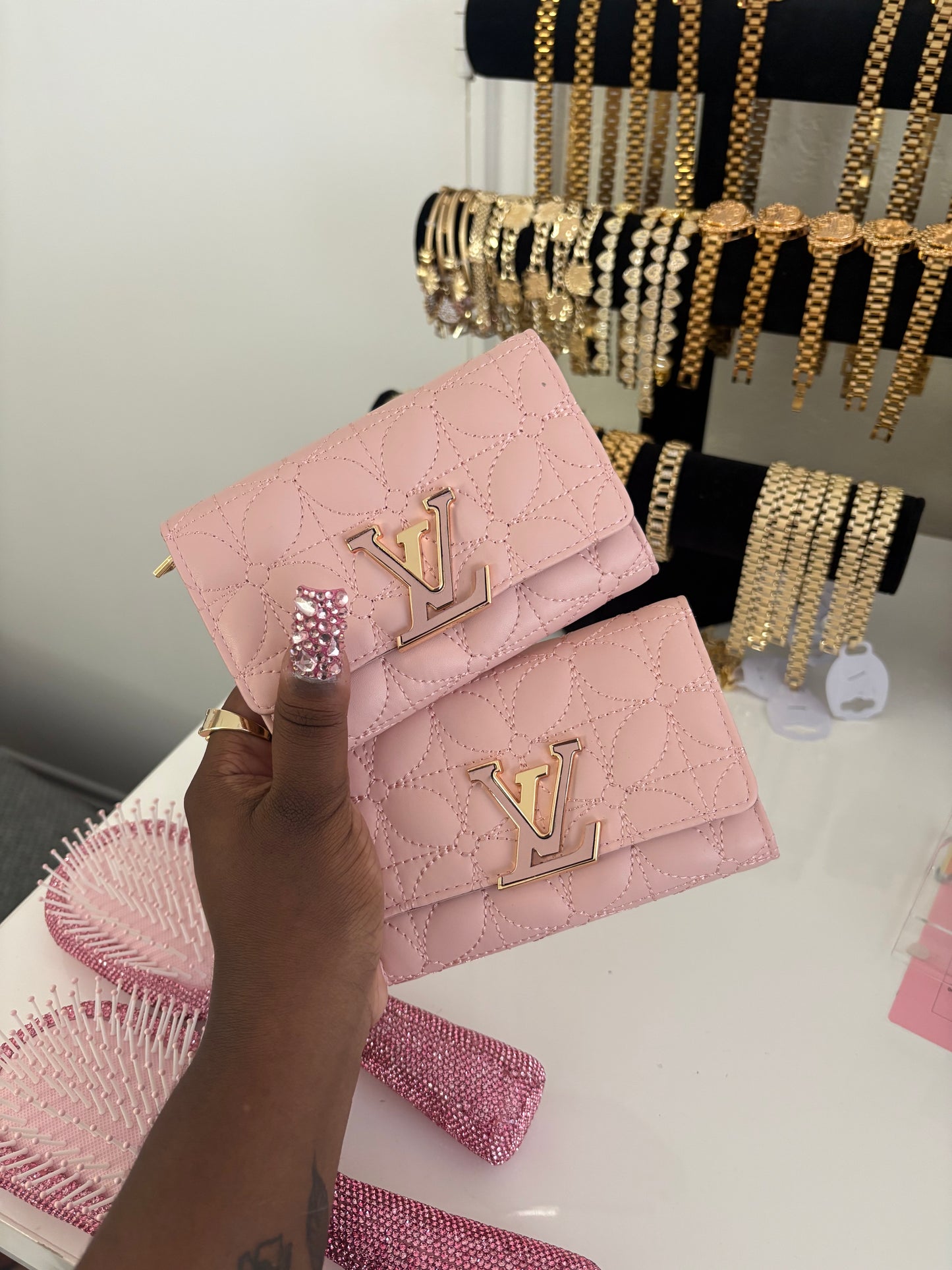 PINK LV WALLET