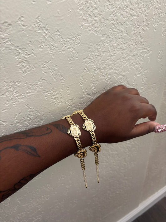 MULTI BB HEART ROLEX BRACELET