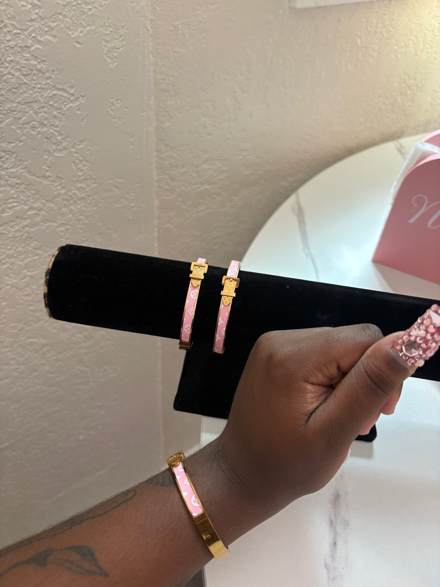 PINK LV BRACELET