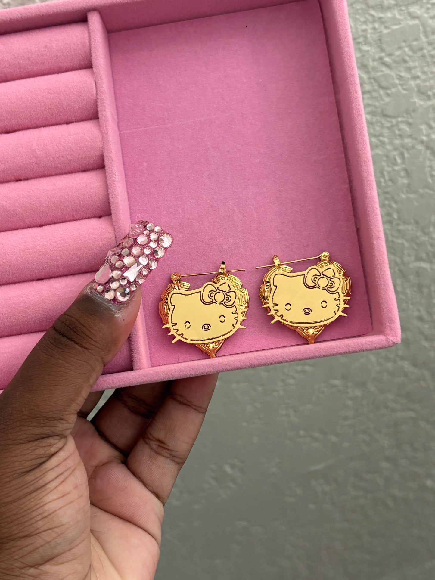 MINI HK HEART BAMBOO HOOPS